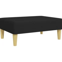 Poufs-vidaXL Repose-pied 77x55x31 cm tissu Noir