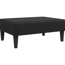 Poufs-vidaXL Repose-pied 77x55x31 cm similicuir Noir