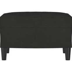Poufs-vidaXL Repose-pied 60x50x41 cm Tissu Noir