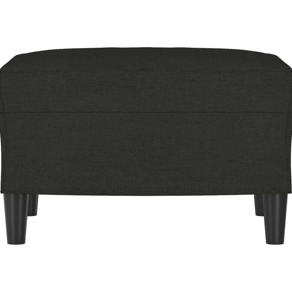 Poufs-vidaXL Repose-pied 60x50x41 cm Tissu Noir