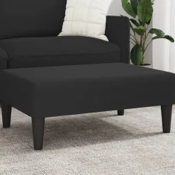 Poufs-vidaXL Repose-pied 77x55x31 cm velours Noir