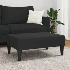 Poufs-vidaXL Repose-pied 77x55x31 cm velours Noir