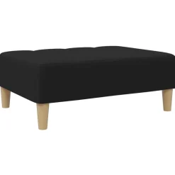 Poufs-vidaXL Repose-pied 77x55x31 cm tissu Noir