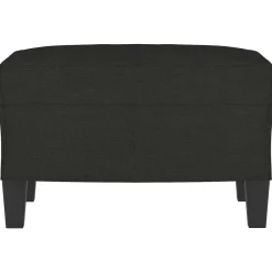 Poufs-vidaXL Repose-pied 60x50x41 cm Tissu Noir