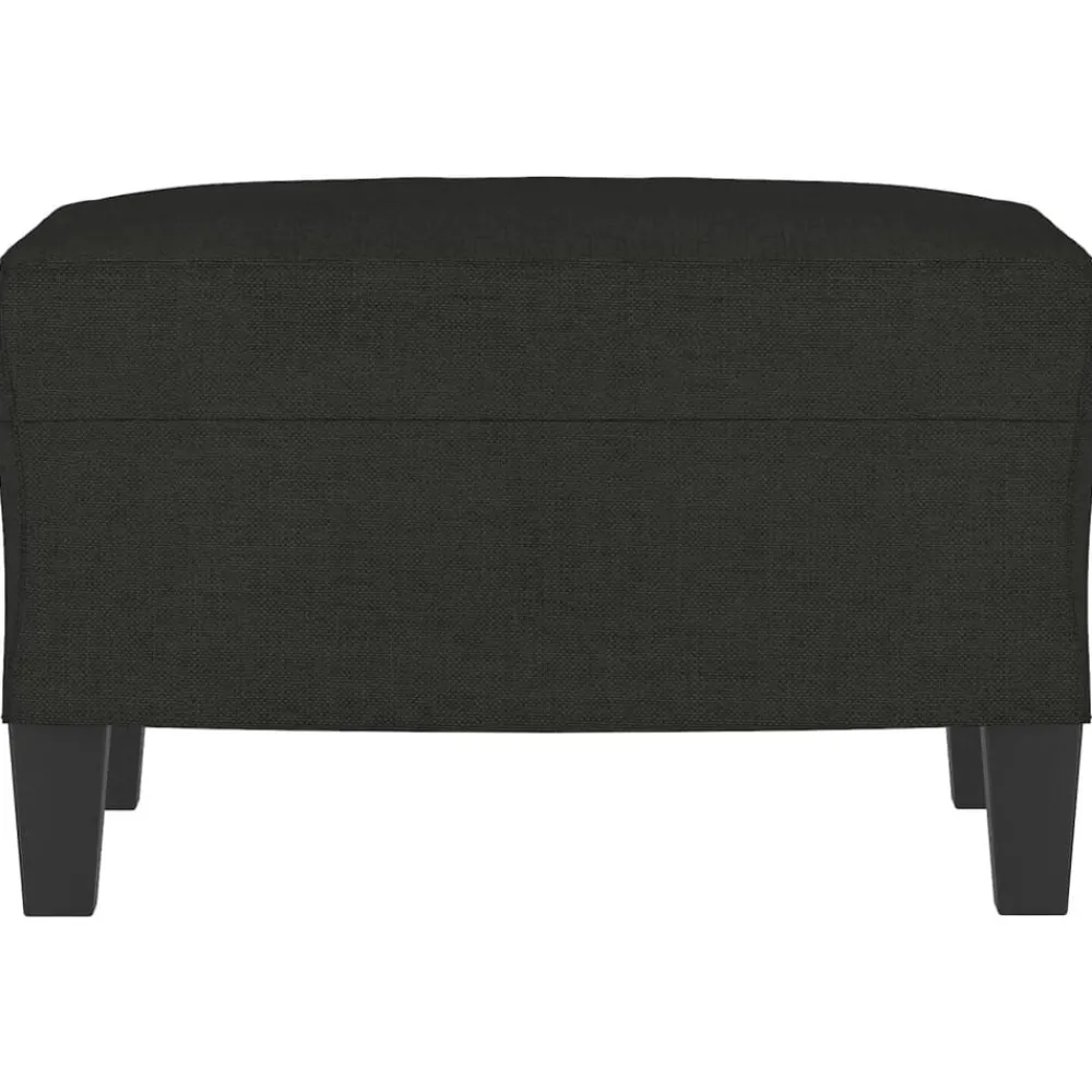 Poufs-vidaXL Repose-pied 60x50x41 cm Tissu Noir