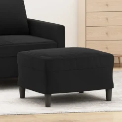Poufs-vidaXL Repose-pied 60x50x41 cm Velours Noir