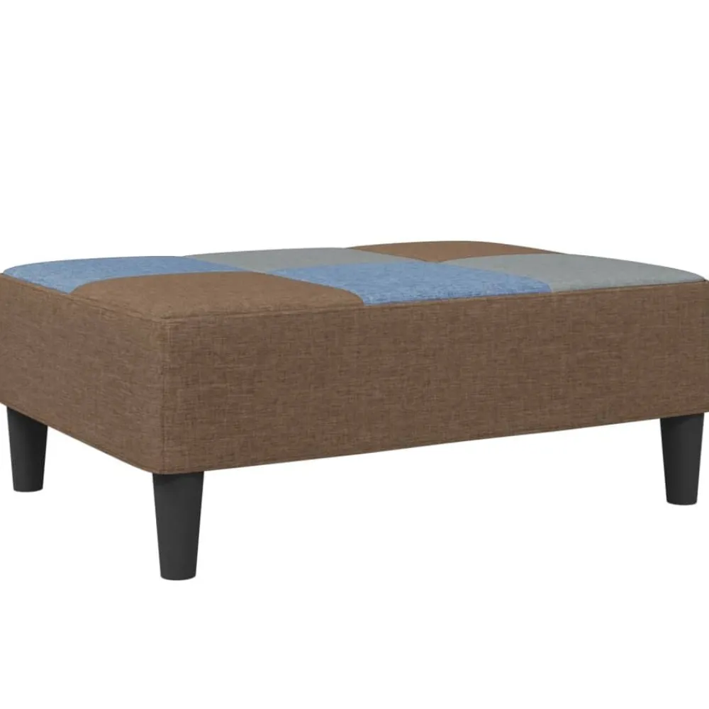 vidaXL Repose-pied patchwork 77x55x31 cm tissu