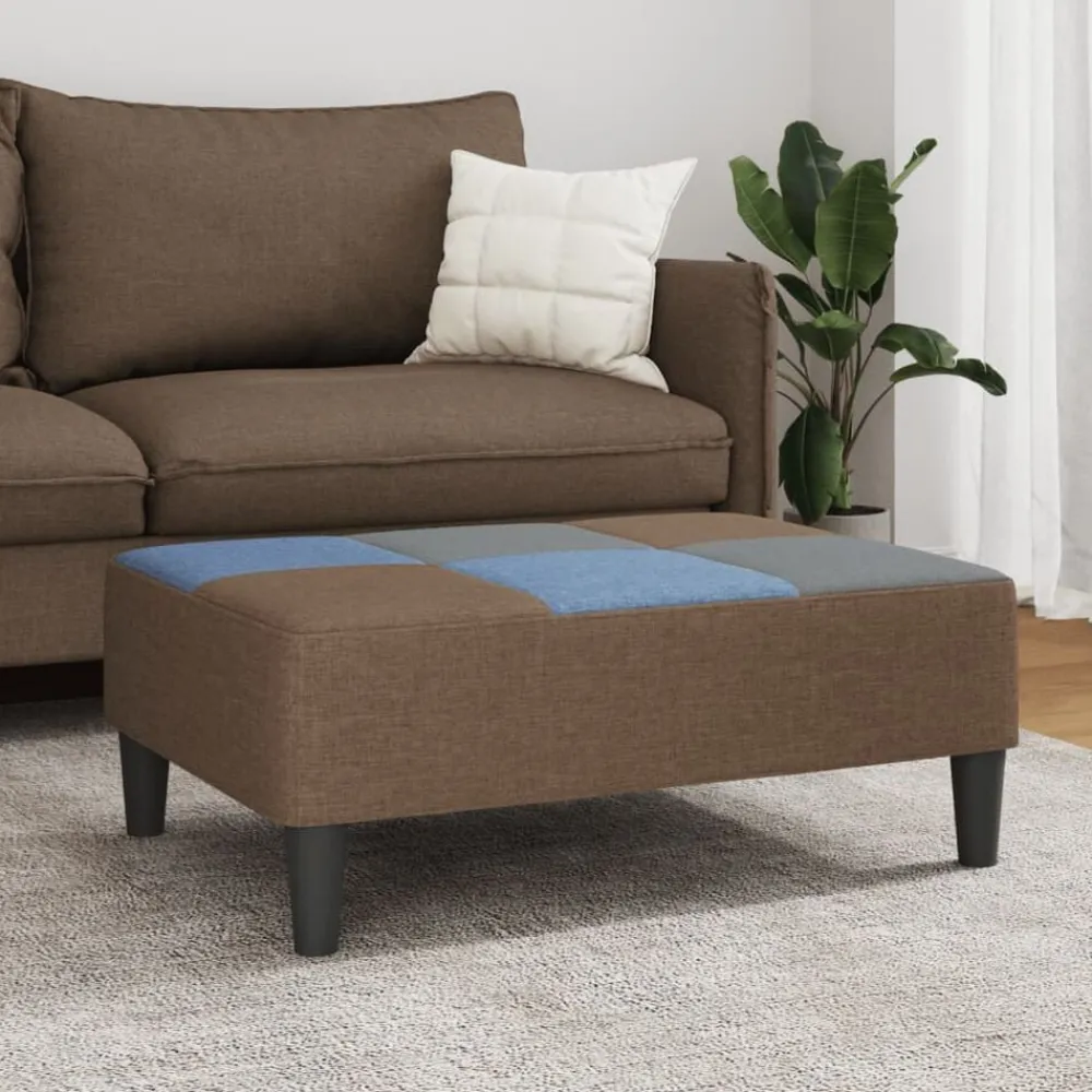 vidaXL Repose-pied patchwork 77x55x31 cm tissu