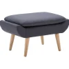 Poufs-vidaXL Repose-pied Tapisserie en tissu 73 x 43 x 42 cm Gris foncé
