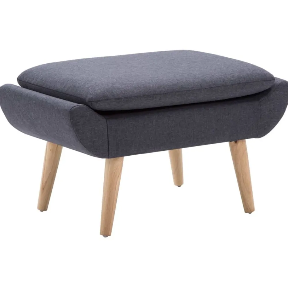 Poufs-vidaXL Repose-pied Tapisserie en tissu 73 x 43 x 42 cm Gris foncé