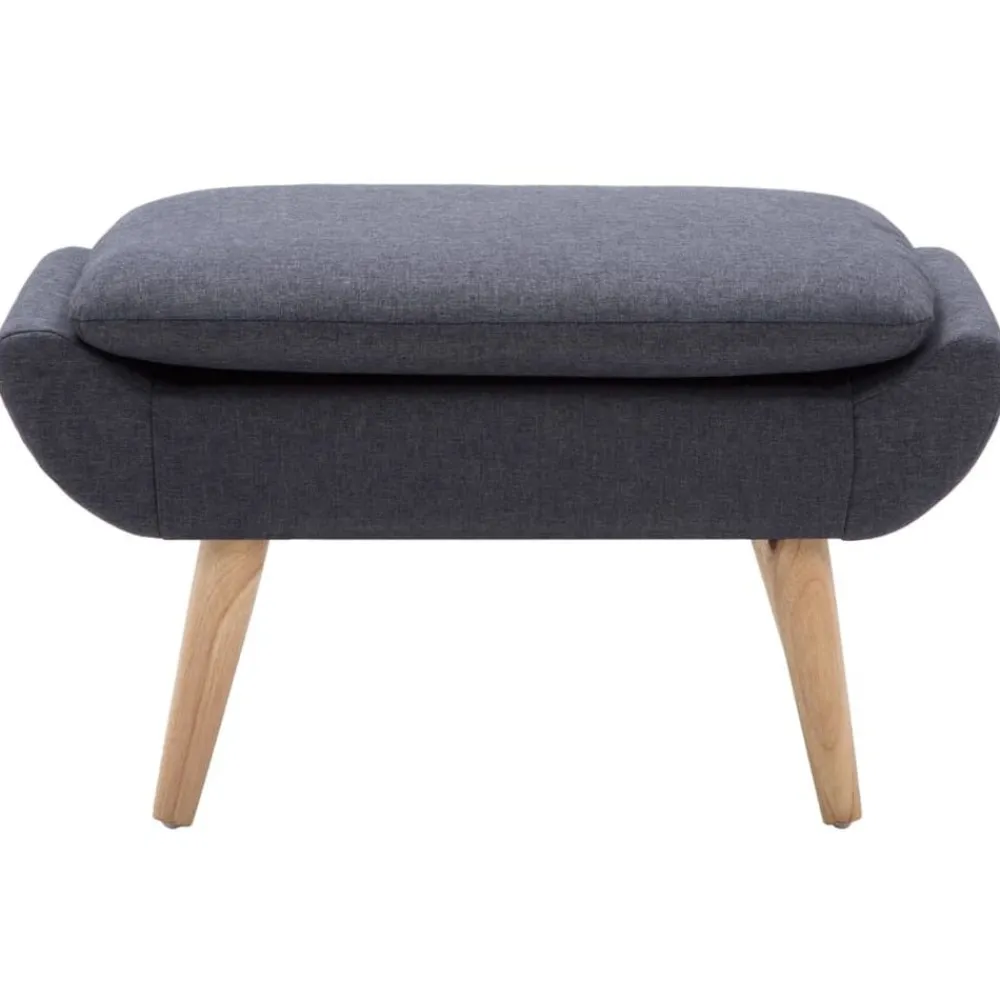Poufs-vidaXL Repose-pied Tapisserie en tissu 73 x 43 x 42 cm Gris foncé