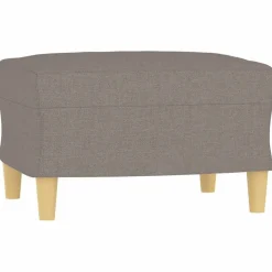 Poufs-vidaXL Repose-pied 60x50x41 cm Tissu Taupe