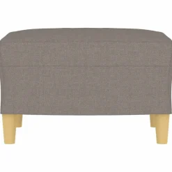 Poufs-vidaXL Repose-pied 60x50x41 cm Tissu Taupe