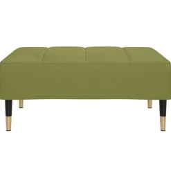 Poufs-vidaXL Repose-pied 78x56x32 cm Velours Vert clair