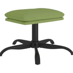 Poufs-vidaXL Repose-pied 60x60x36 cm Velours Vert clair
