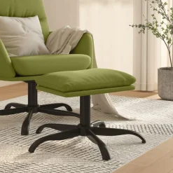 Poufs-vidaXL Repose-pied 60x60x36 cm Velours Vert clair