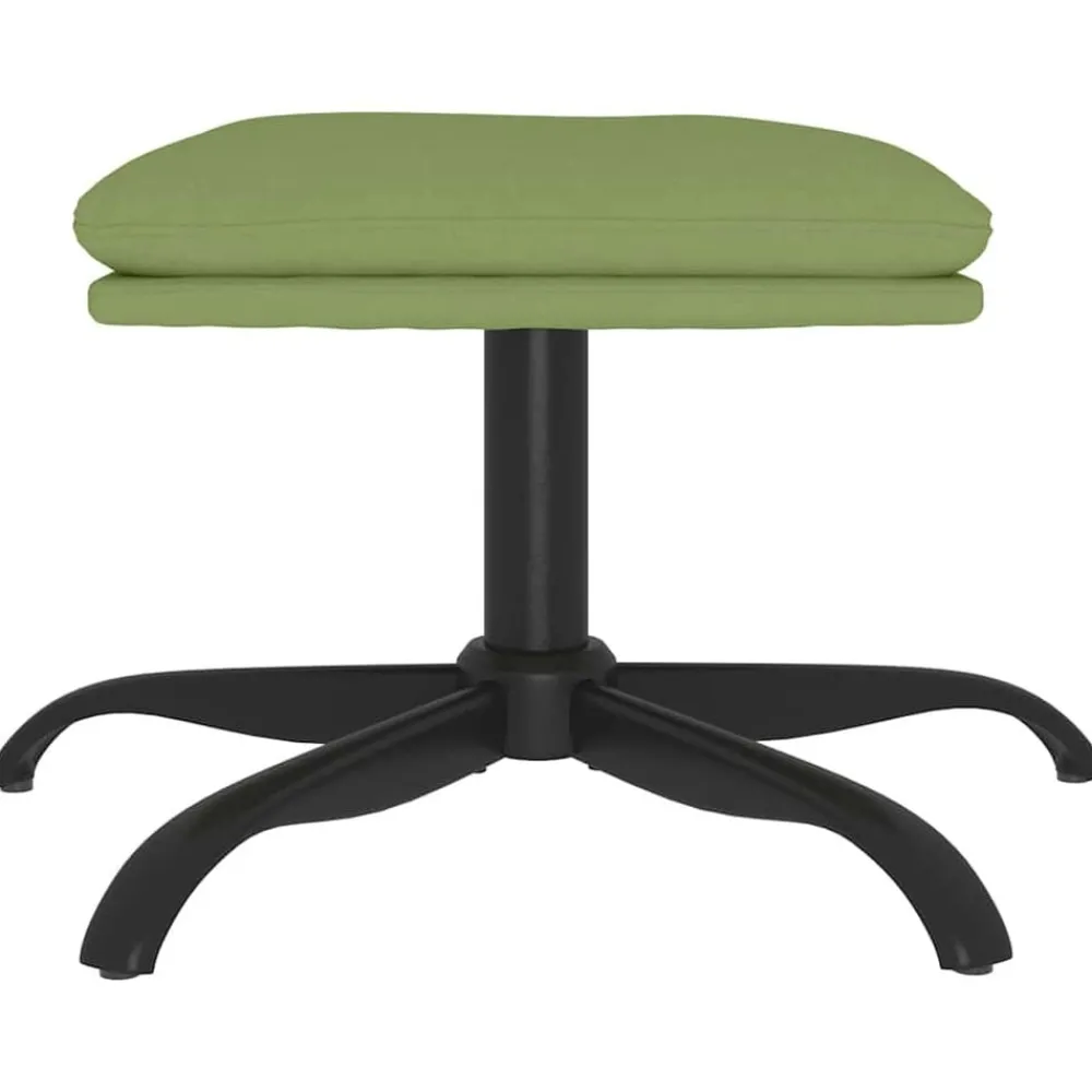 Poufs-vidaXL Repose-pied 60x60x36 cm Velours Vert clair