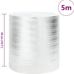 vidaXL Réflecteur de chaleur pour radiateur Argenté 5 x 0,5 m