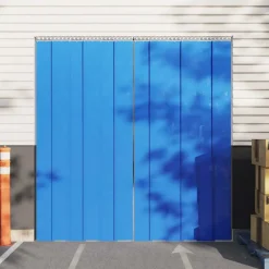 Décorations-vidaXL Rideau de porte 200 mmx1,6 mm 10 m PVC Bleu