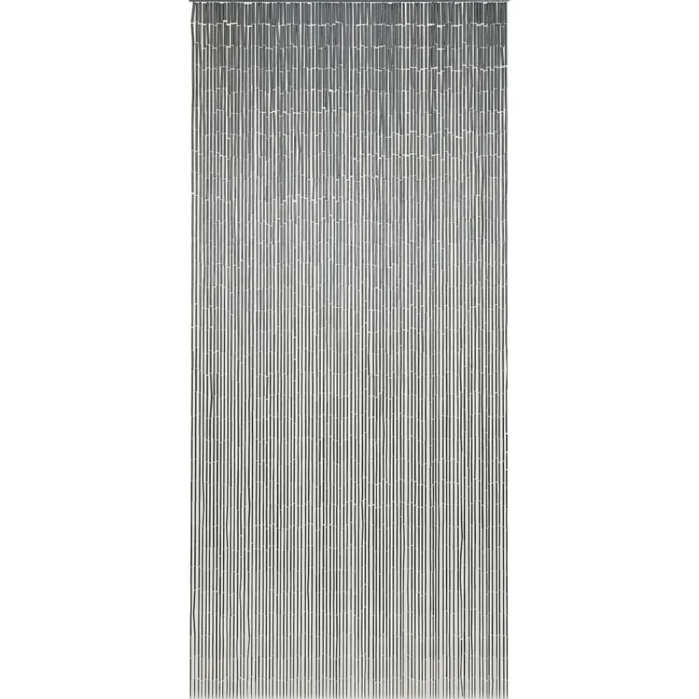 Décorations-vidaXL Rideau de porte contre insectes Bambou 90 x 200 cm Gris foncé