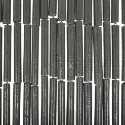 Décorations-vidaXL Rideau de porte contre insectes Bambou 90 x 200 cm Gris foncé
