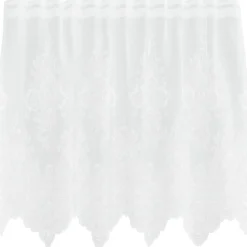 vidaXL Rideau en Dentelle avec des rideaux Blanc 80 x 150 cm Polyester