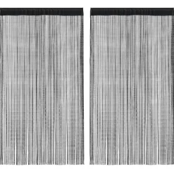 vidaXL Rideau en fils 2 pcs 100 x 250 cm