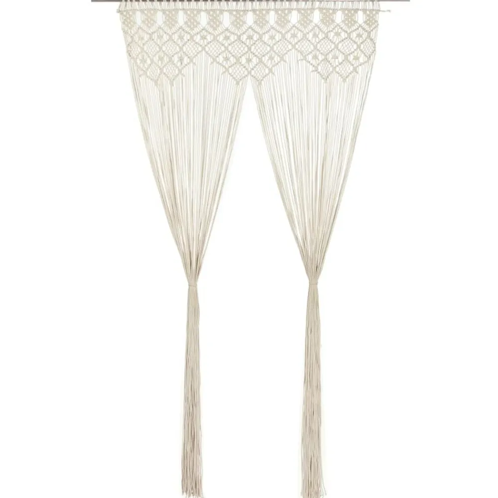 vidaXL Rideau en macramé 140x240 cm Coton