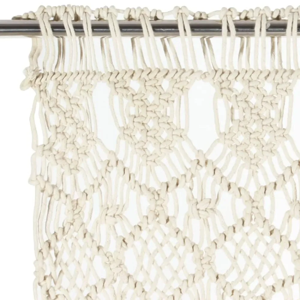 vidaXL Rideau en macramé 140x240 cm Coton