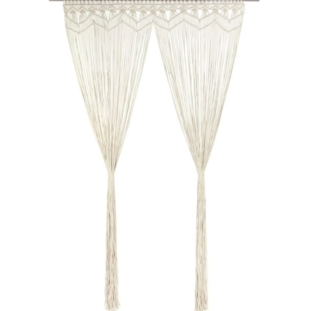 vidaXL Rideau en macramé 140x240 cm Coton