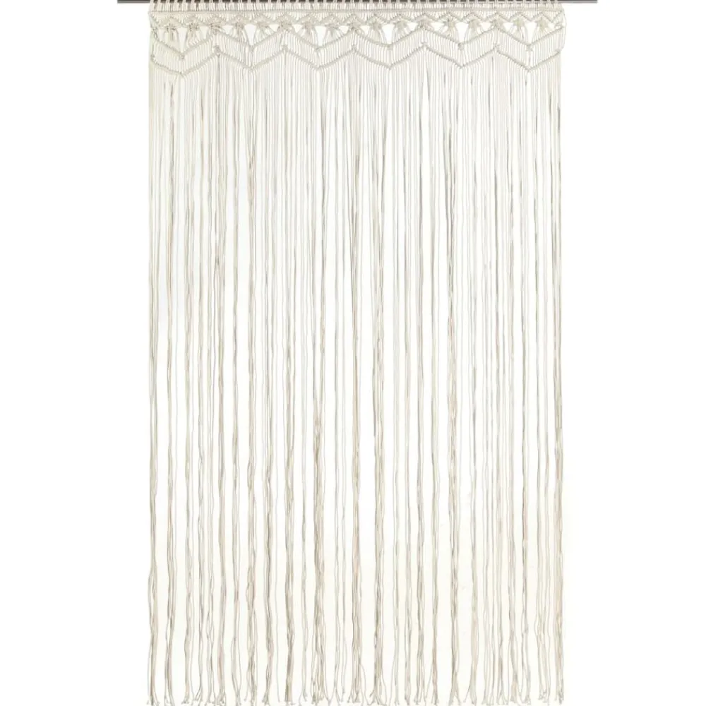 vidaXL Rideau en macramé 140x240 cm Coton