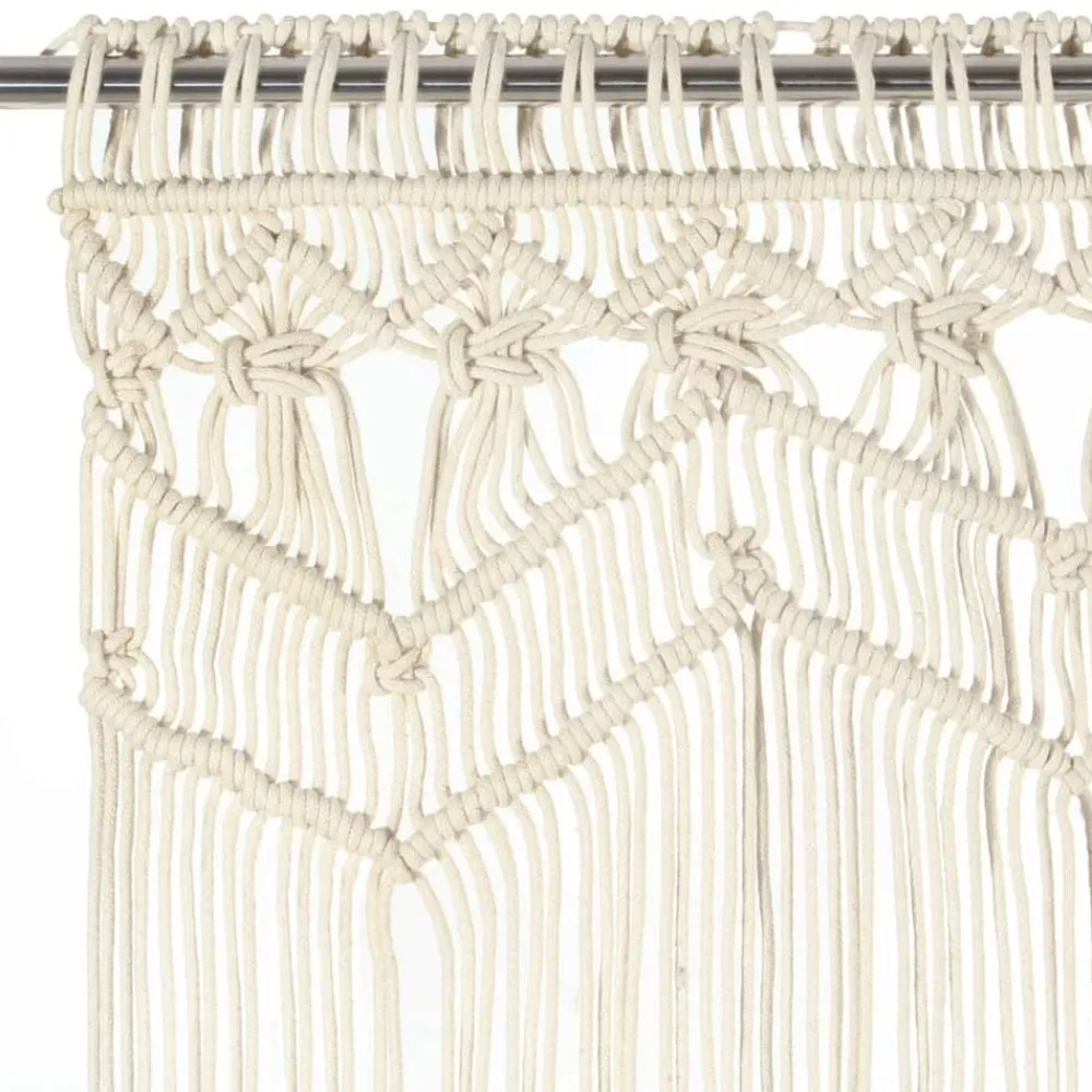 vidaXL Rideau en macramé 140x240 cm Coton
