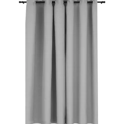 vidaXL Rideau occultant Aspect de lin avec œillets 290x245 cm