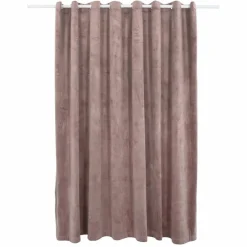 vidaXL Rideau occultant avec anneaux en métal Velours Rose 290x245 cm
