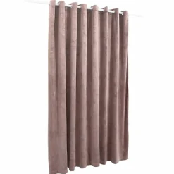 vidaXL Rideau occultant avec anneaux en métal Velours Rose 290x245 cm