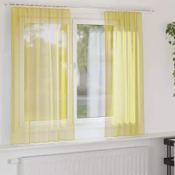 vidaXL Rideaux en voile avec passe-tringles 2 pcs