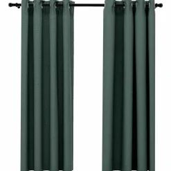 vidaXL Rideaux occultants Aspect lin avec œillets 2 pcs 140x175cm