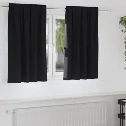 vidaXL Rideaux occultants avec anneaux 2 pcs 140 x 140 cm