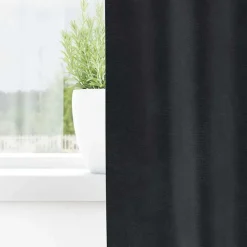 Décorations-vidaXL Rideaux occultants 2 pcs 140 x 140 cm Velours Gris foncé