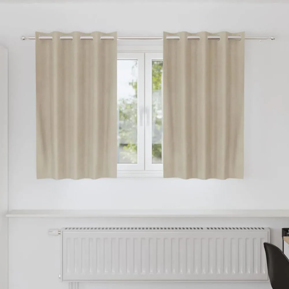 Décorations-vidaXL Rideaux occultants 2 pcs Crème 140 x 140 cm Velours Crème