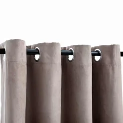 vidaXL Rideaux occultants avec anneaux en métal 2 pcs 140x175 cm
