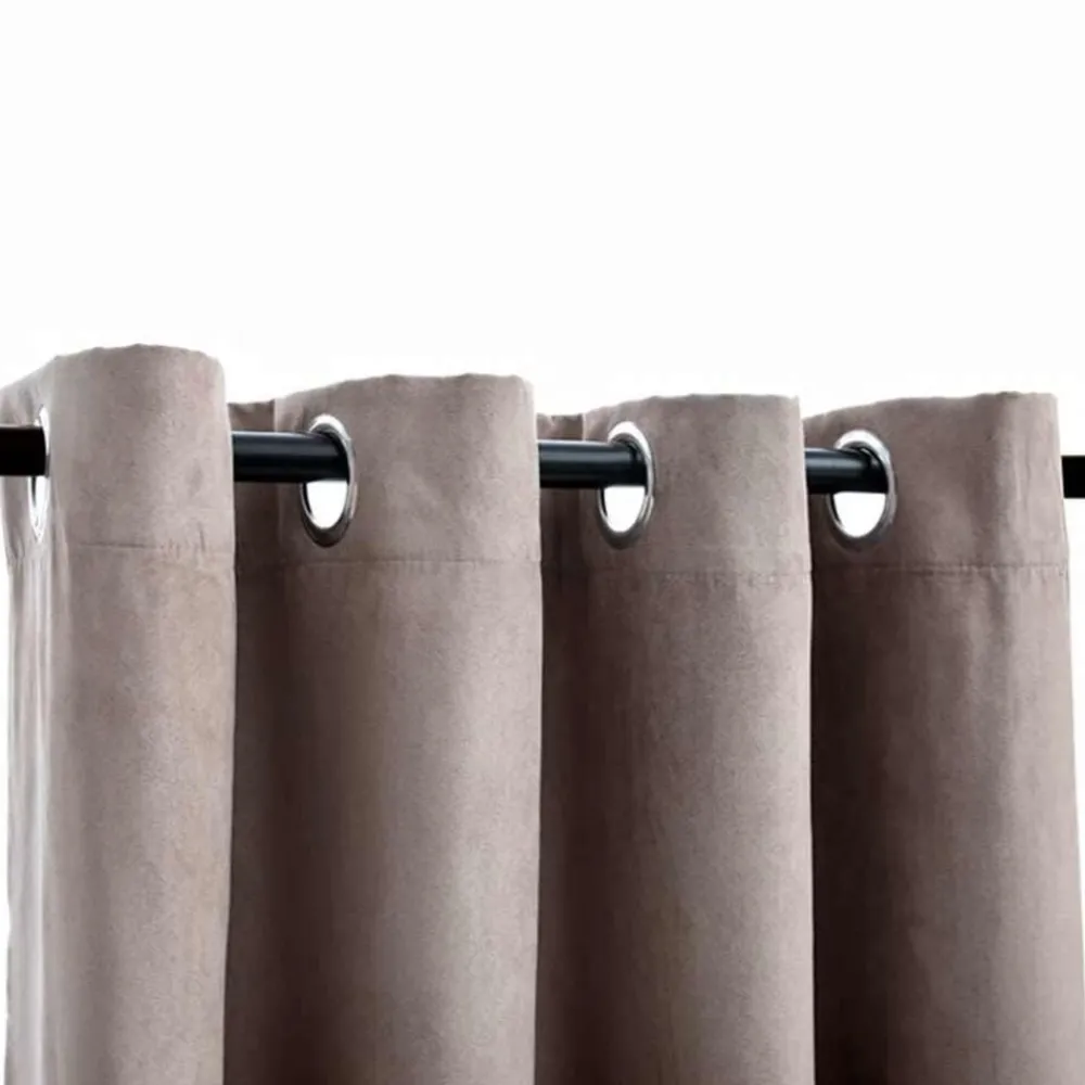 vidaXL Rideaux occultants avec anneaux en métal 2 pcs 140x175 cm