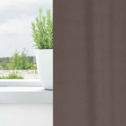 Décorations-vidaXL Rideaux occultants avec anneaux 2 pcs 175 x 140 cm Marron foncé