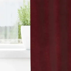 Décorations-vidaXL Rideaux occultants 2 pcs Bordeaux 140 x 140 cm Velours Rouge bordeaux