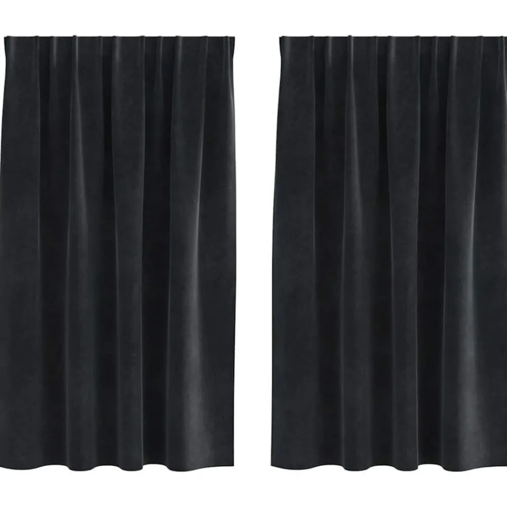 vidaXL Rideaux occultants 2 pcs 140 x 140 cm Velours
