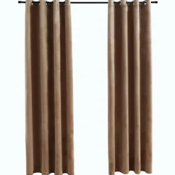 vidaXL Rideaux occultants avec anneaux 2 pcs Velours 140x175 cm