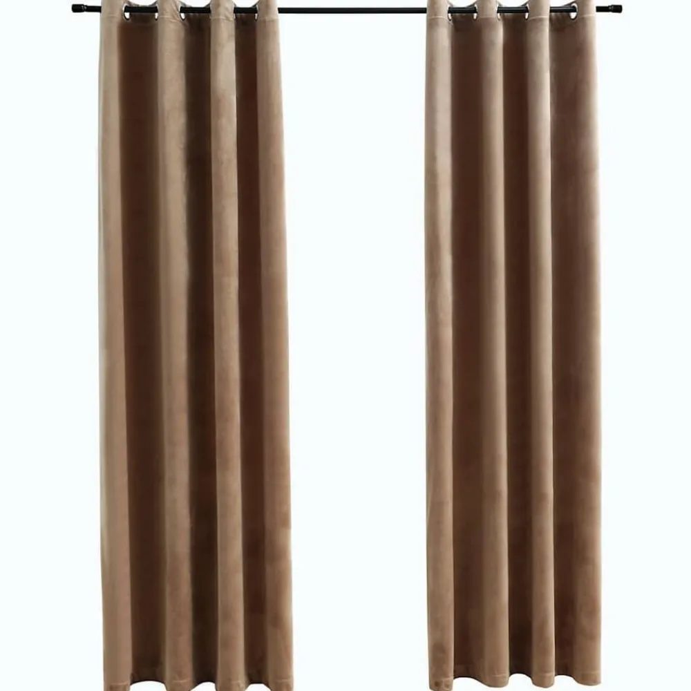vidaXL Rideaux occultants avec anneaux 2 pcs Velours 140x175 cm