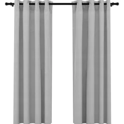 vidaXL Rideaux occultants Aspect lin avec œillets 2 pcs 140x175cm