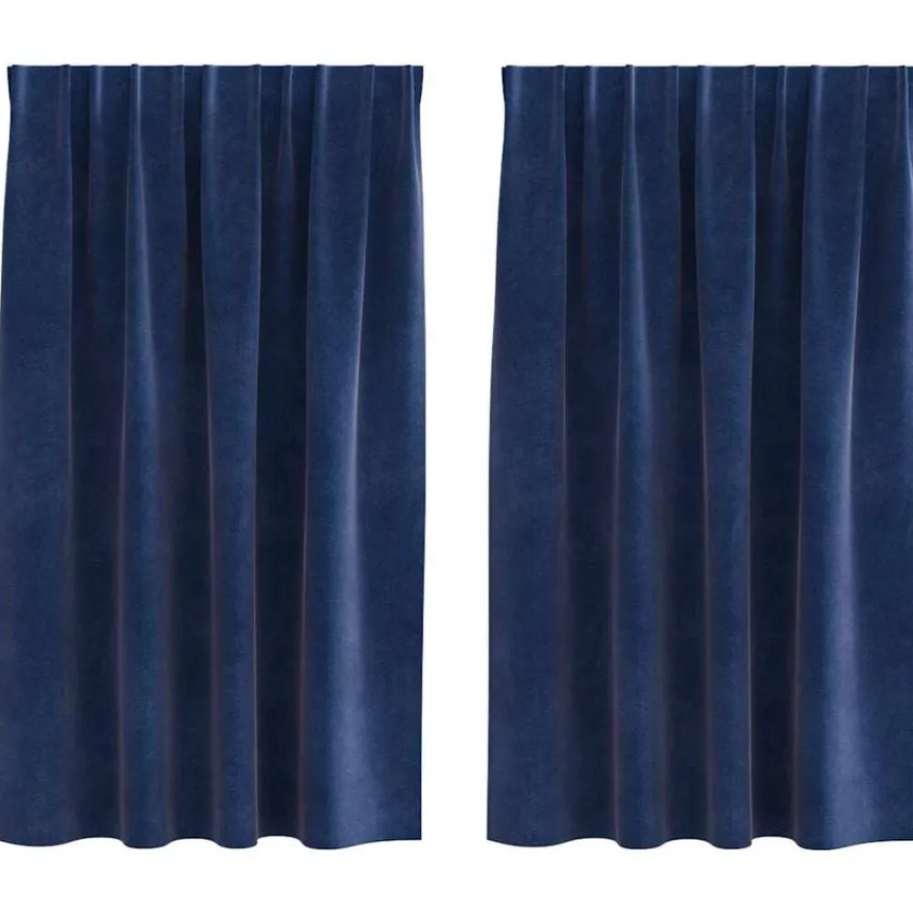 vidaXL Rideaux occultants 2 pcs 140 x 140 cm Velours