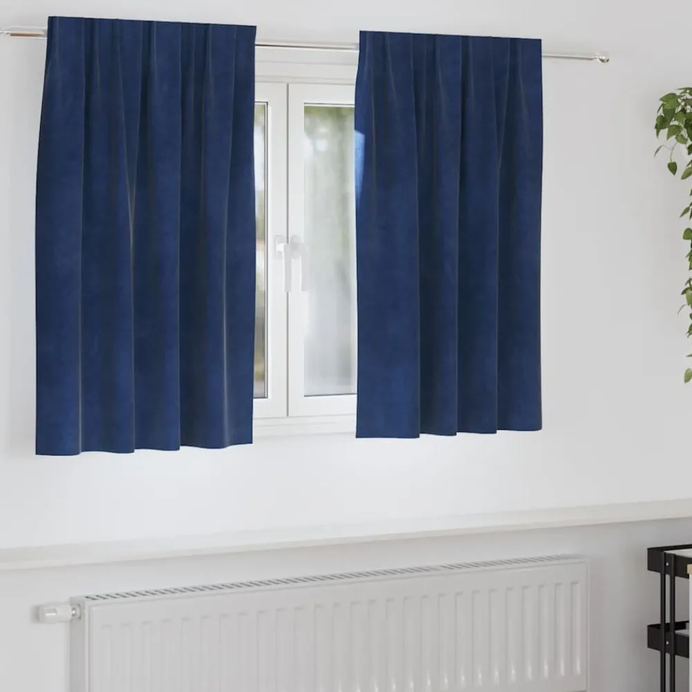 vidaXL Rideaux occultants 2 pcs 140 x 140 cm Velours